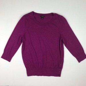 Ann Taylor Wool Blend Purple Sweater